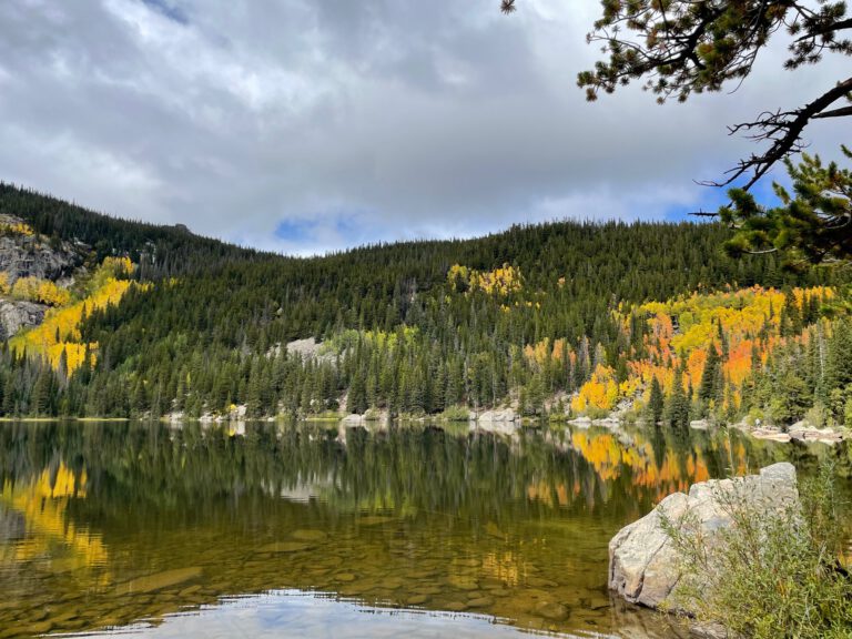 nymph lake in Rocky Mountain National Park