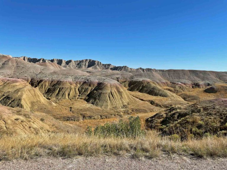 Gekleurde heuvels in Badlands National Park